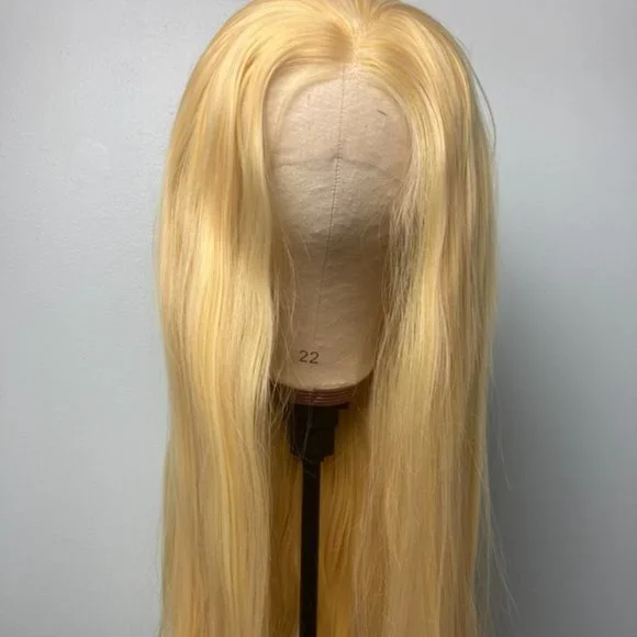 Yellow Wig Straight Lace Wig